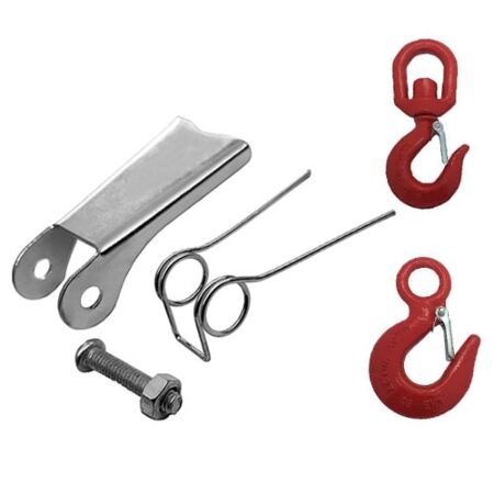 Safety Latch Kit for Red Painted Alloy Steel Eye and Swivel Hooks