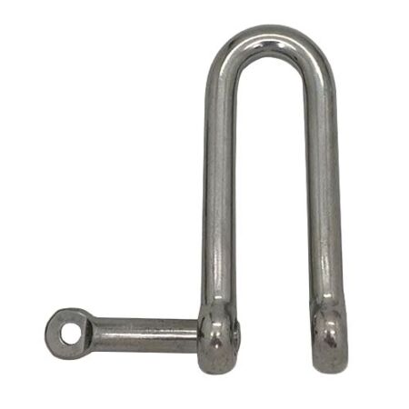 Long pattern stainless d shackle