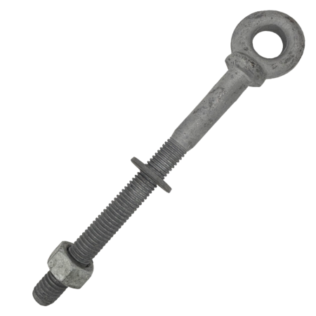 Galvanised steel eye bolt longshank