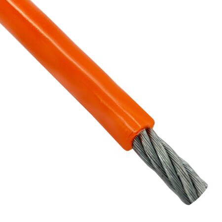 1.2mm-2mm 7x7 Orange PVC Stainless Steel Wire Rope