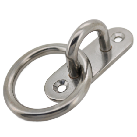 Stainless steel pad eye plate with ring - ring plate 