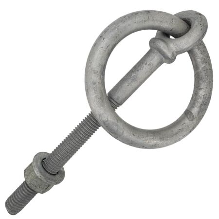 Galvanised ring bolt eye bolt with ring 6mm 8mm 10mm 12mm