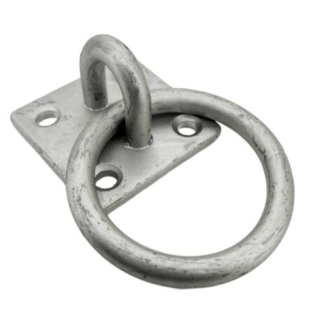 Galvanised Ring On Plate - Mooring Ring Tie Down