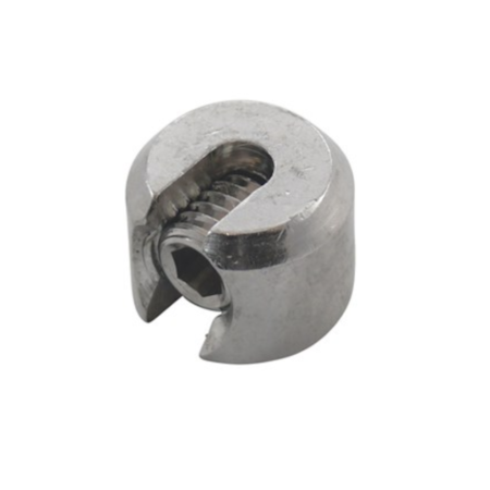 Stainless Steel Wire Rope Stopper - 1 Grub Screw