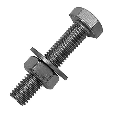 M5 x 12mm A4 Stainless Steel Hex Head Screw with Nut and Washer