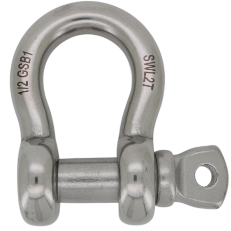 Stainless steel lifting bow shackle screw pin