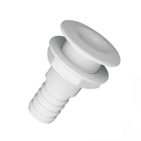 1" White Plastic Deck Drain Socket