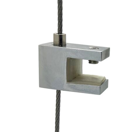 Horizontal Square Clamp for Wire Rope Display System
