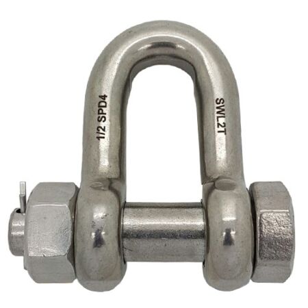 Stainless Steel Dee Shackle with Safety Pin