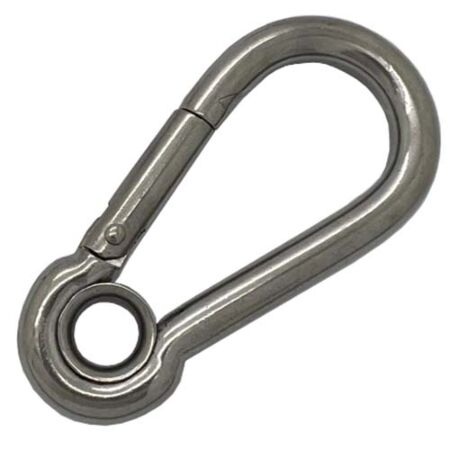 6mm stainless steel carbine hook with eye let 