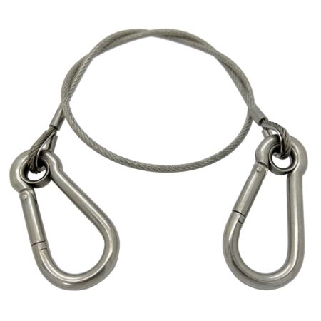 750mm Stainless Steel Security Wire with Snap Hook Ends