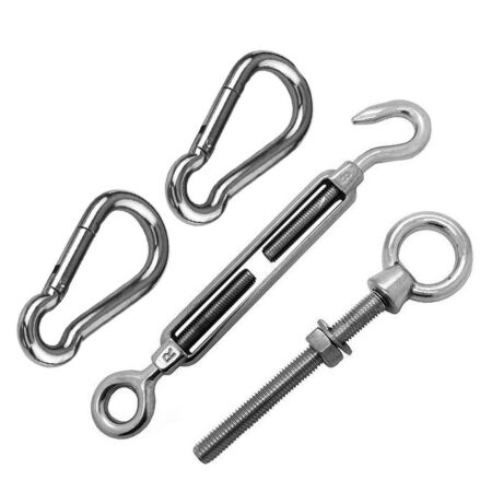 Stainless Steel Sun Sail Shade Kit with Eye Bolt Fixings