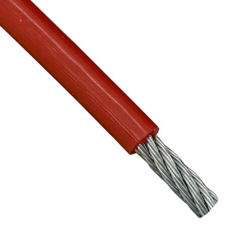 3mm-5mm 7x7 Red PVC Coated Galvanised Steel Wire Rope