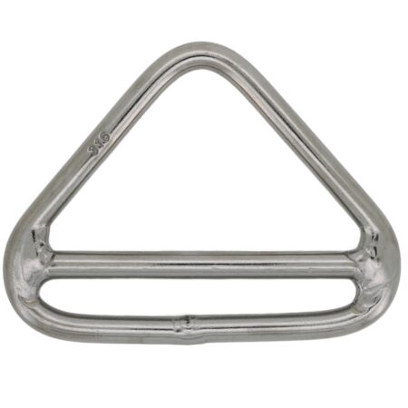 Stainless steel double bar triangular triangle ring 5mm 6mm 8mm