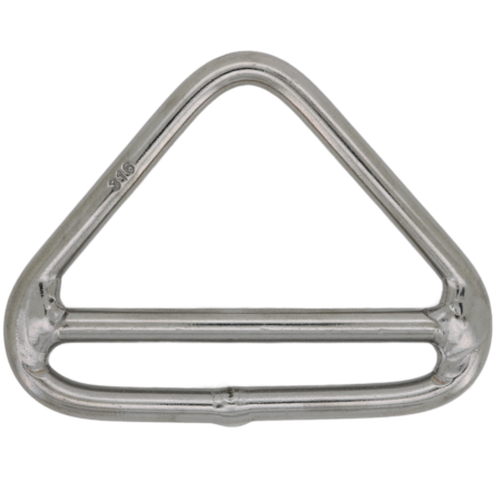 Stainless steel double bar triangular triangle ring 5mm 6mm 8mm 