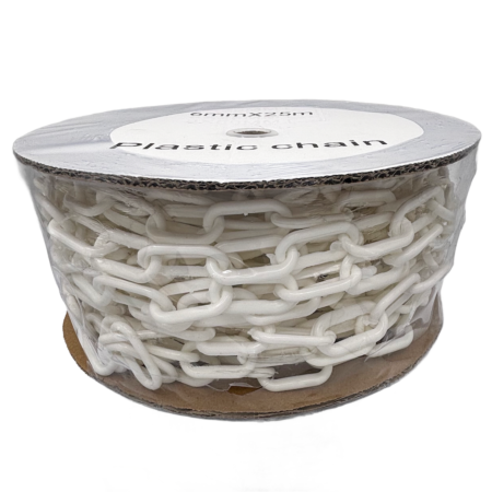 White plastic chain 3mm - 12mm diameter UK STOCK