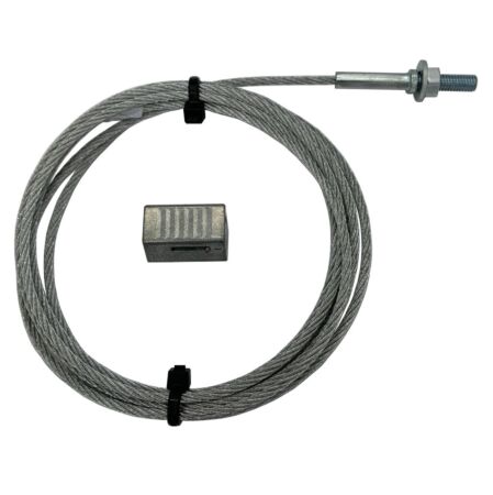 2mm x 1m Length Wire Rope Hanging Kit with BZP M6 Stud 