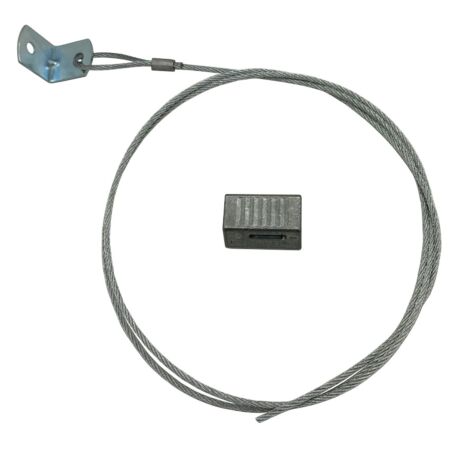 2mm x 5m Wire Rope Hanging Kit with Zip-Clip and Bracket