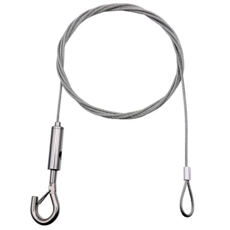 Wire rope hanger adjustable hook soft eye