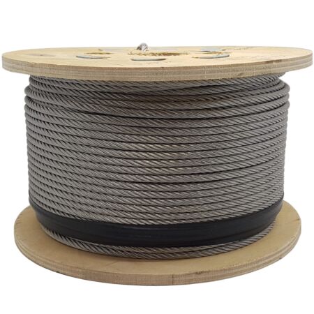 6mm 7x19 galvanised steel wire rope 250 meter value reel