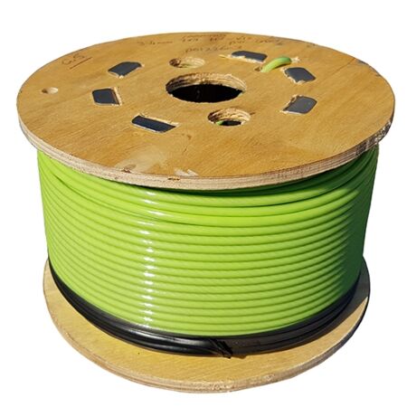 4mm Hi-Vis Coated 7x7 Galvanised Steel Wire Rope 100m Reel