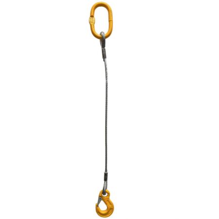1 leg steel wire rope lifting sling 750kgs WLL