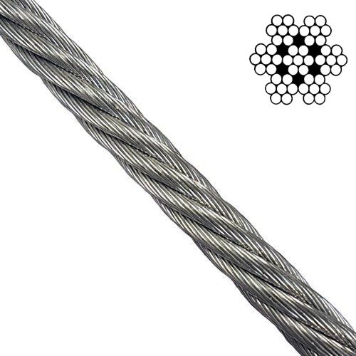 Galvanised Wire Rope 50 Metre of 2mm of 7x7 Construction Handy Straps 