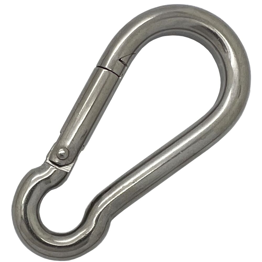 Aglife 25PCS 2.25 Inch Spring Snap Hook Carabiner Galvanized Stainless Steel Clip Keychain 
