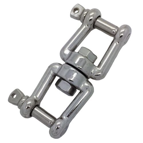 316 A4 Stainless Steel Double Ended Swivel With Jaw Ends Swivel Jaw Eye Ring New 